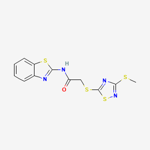 N-1,3-benzothiazol-2-yl-2-{[3-(methylthio)-1,2,4-thiadiazol-5-yl]thio}acetamide