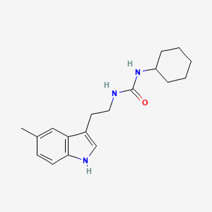 molecular formula C18H25N3O B4741664 N-cyclohexyl-N'-[2-(5-methyl-1H-indol-3-yl)ethyl]urea 