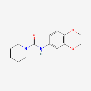 molecular formula C14H18N2O3 B4741705 N-(2,3-dihydro-1,4-benzodioxin-6-yl)-1-piperidinecarboxamide 