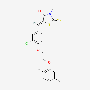 5-{3-chloro-4-[2-(2,5-dimethylphenoxy)ethoxy]benzylidene}-3-methyl-2-thioxo-1,3-thiazolidin-4-one