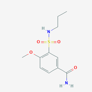 4-methoxy-3-[(propylamino)sulfonyl]benzamide