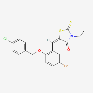 5-{5-bromo-2-[(4-chlorobenzyl)oxy]benzylidene}-3-ethyl-2-thioxo-1,3-thiazolidin-4-one