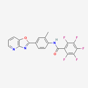 molecular formula C20H10F5N3O2 B4741763 2,3,4,5,6-pentafluoro-N-(2-methyl-4-[1,3]oxazolo[4,5-b]pyridin-2-ylphenyl)benzamide 