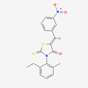 3-(2-ethyl-6-methylphenyl)-5-(3-nitrobenzylidene)-2-thioxo-1,3-thiazolidin-4-one