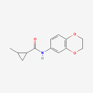 molecular formula C13H15NO3 B4741771 N-(2,3-dihydro-1,4-benzodioxin-6-yl)-2-methylcyclopropanecarboxamide 