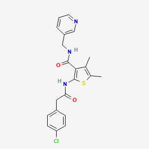 2-{[(4-chlorophenyl)acetyl]amino}-4,5-dimethyl-N-(3-pyridinylmethyl)-3-thiophenecarboxamide