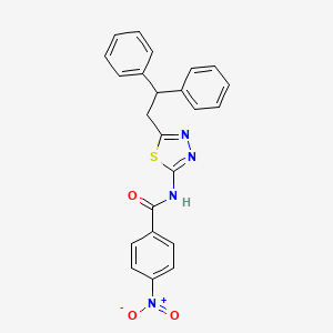 molecular formula C23H18N4O3S B4741860 N-[5-(2,2-diphenylethyl)-1,3,4-thiadiazol-2-yl]-4-nitrobenzamide 