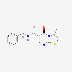 2,3-dimethyl-5-oxo-N-(1-phenylethyl)-5H-[1,3]thiazolo[3,2-a]pyrimidine-6-carboxamide