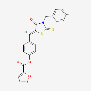 4-{[3-(4-methylbenzyl)-4-oxo-2-thioxo-1,3-thiazolidin-5-ylidene]methyl}phenyl 2-furoate