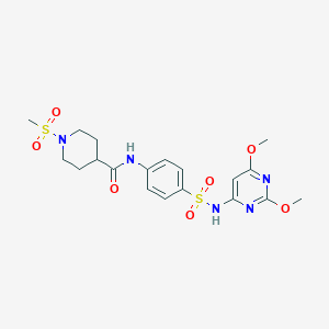 N-(4-{[(2,6-dimethoxy-4-pyrimidinyl)amino]sulfonyl}phenyl)-1-(methylsulfonyl)-4-piperidinecarboxamide