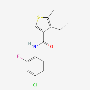 N-(4-chloro-2-fluorophenyl)-4-ethyl-5-methylthiophene-3-carboxamide