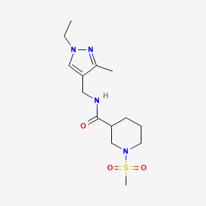 N-[(1-ethyl-3-methyl-1H-pyrazol-4-yl)methyl]-1-(methylsulfonyl)-3-piperidinecarboxamide