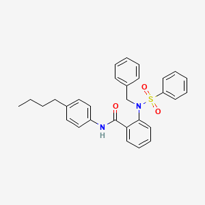 molecular formula C30H30N2O3S B4741947 2-[benzyl(phenylsulfonyl)amino]-N-(4-butylphenyl)benzamide 