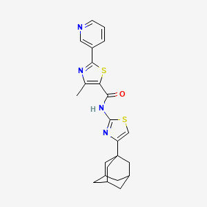 molecular formula C23H24N4OS2 B4741957 N-[4-(1-adamantyl)-1,3-thiazol-2-yl]-4-methyl-2-(3-pyridinyl)-1,3-thiazole-5-carboxamide 