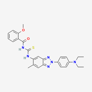 N-[({2-[4-(diethylamino)phenyl]-6-methyl-2H-1,2,3-benzotriazol-5-yl}amino)carbonothioyl]-2-methoxybenzamide