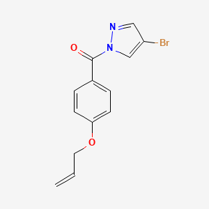 molecular formula C13H11BrN2O2 B4742000 1-[4-(allyloxy)benzoyl]-4-bromo-1H-pyrazole 