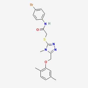 molecular formula C20H21BrN4O2S B4742012 N-(4-bromophenyl)-2-({5-[(2,5-dimethylphenoxy)methyl]-4-methyl-4H-1,2,4-triazol-3-yl}thio)acetamide 