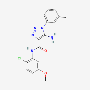 5-amino-N-(2-chloro-5-methoxyphenyl)-1-(3-methylphenyl)-1H-1,2,3-triazole-4-carboxamide