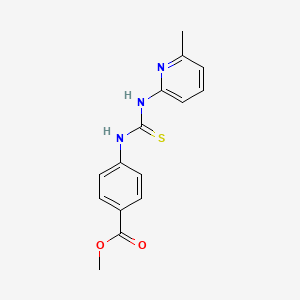 molecular formula C15H15N3O2S B4742063 methyl 4-({[(6-methyl-2-pyridinyl)amino]carbonothioyl}amino)benzoate 