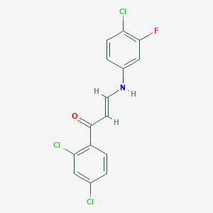 3-[(4-chloro-3-fluorophenyl)amino]-1-(2,4-dichlorophenyl)-2-propen-1-one