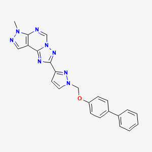 2-{1-[(4-biphenylyloxy)methyl]-1H-pyrazol-3-yl}-7-methyl-7H-pyrazolo[4,3-e][1,2,4]triazolo[1,5-c]pyrimidine