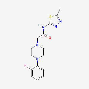 2-[4-(2-fluorophenyl)-1-piperazinyl]-N-(5-methyl-1,3,4-thiadiazol-2-yl)acetamide