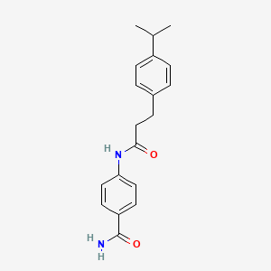 4-{[3-(4-isopropylphenyl)propanoyl]amino}benzamide