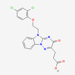 3-{5-[2-(2,4-dichlorophenoxy)ethyl]-3-oxo-3,5-dihydro[1,2,4]triazino[2,3-a]benzimidazol-2-yl}propanoic acid