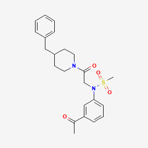 N-(3-acetylphenyl)-N-[2-(4-benzyl-1-piperidinyl)-2-oxoethyl]methanesulfonamide