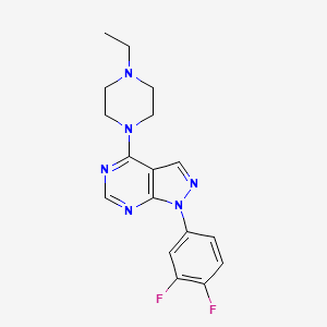 1-(3,4-difluorophenyl)-4-(4-ethyl-1-piperazinyl)-1H-pyrazolo[3,4-d]pyrimidine