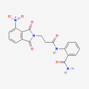 2-{[3-(4-nitro-1,3-dioxo-1,3-dihydro-2H-isoindol-2-yl)propanoyl]amino}benzamide