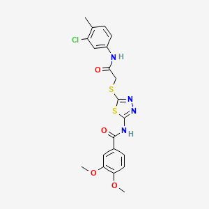 N-[5-({2-[(3-chloro-4-methylphenyl)amino]-2-oxoethyl}thio)-1,3,4-thiadiazol-2-yl]-3,4-dimethoxybenzamide