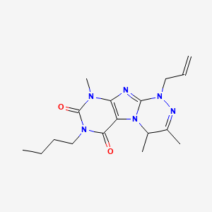 1-allyl-7-butyl-3,4,9-trimethyl-1,4-dihydro[1,2,4]triazino[3,4-f]purine-6,8(7H,9H)-dione