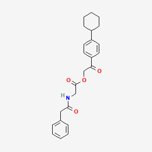 molecular formula C24H27NO4 B4742234 2-(4-cyclohexylphenyl)-2-oxoethyl N-(phenylacetyl)glycinate 