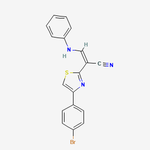 3-anilino-2-[4-(4-bromophenyl)-1,3-thiazol-2-yl]acrylonitrile