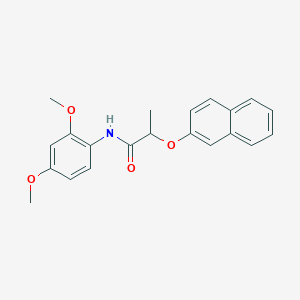 molecular formula C21H21NO4 B4742246 N-(2,4-dimethoxyphenyl)-2-(2-naphthyloxy)propanamide 