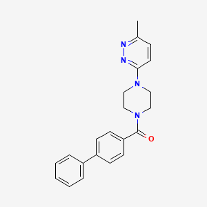 molecular formula C22H22N4O B4742254 3-[4-(4-biphenylylcarbonyl)-1-piperazinyl]-6-methylpyridazine 