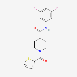 molecular formula C17H16F2N2O2S B4742255 N-(3,5-difluorophenyl)-1-(2-thienylcarbonyl)-4-piperidinecarboxamide 