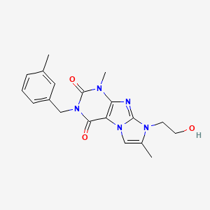 8-(2-hydroxyethyl)-1,7-dimethyl-3-(3-methylbenzyl)-1H-imidazo[2,1-f]purine-2,4(3H,8H)-dione