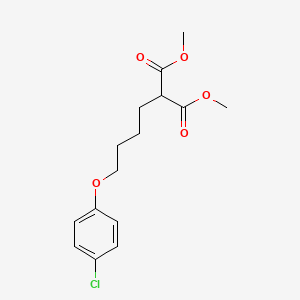 molecular formula C15H19ClO5 B4742319 dimethyl [4-(4-chlorophenoxy)butyl]malonate 