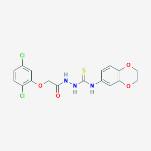 2-[(2,5-dichlorophenoxy)acetyl]-N-(2,3-dihydro-1,4-benzodioxin-6-yl)hydrazinecarbothioamide