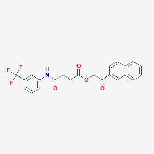 2-(2-naphthyl)-2-oxoethyl 4-oxo-4-{[3-(trifluoromethyl)phenyl]amino}butanoate