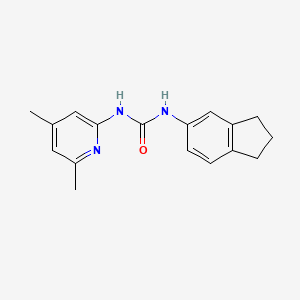 molecular formula C17H19N3O B4742378 N-(2,3-dihydro-1H-inden-5-yl)-N'-(4,6-dimethyl-2-pyridinyl)urea 