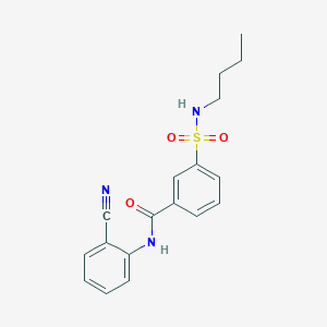 molecular formula C18H19N3O3S B4742439 3-(butylsulfamoyl)-N-(2-cyanophenyl)benzamide 