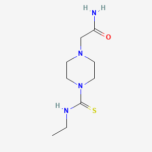 molecular formula C9H18N4OS B4742444 2-{4-[(ethylamino)carbonothioyl]-1-piperazinyl}acetamide CAS No. 694465-30-0