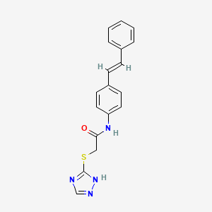 N-[4-(2-phenylvinyl)phenyl]-2-(1H-1,2,4-triazol-3-ylthio)acetamide