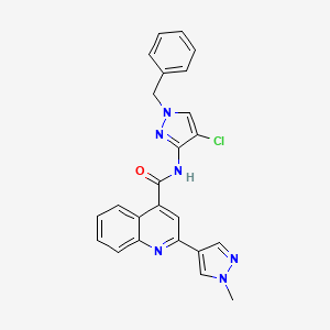 N-(1-benzyl-4-chloro-1H-pyrazol-3-yl)-2-(1-methyl-1H-pyrazol-4-yl)-4-quinolinecarboxamide