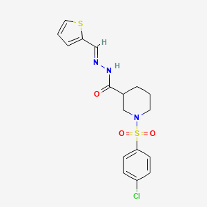 1-[(4-chlorophenyl)sulfonyl]-N'-(2-thienylmethylene)-3-piperidinecarbohydrazide