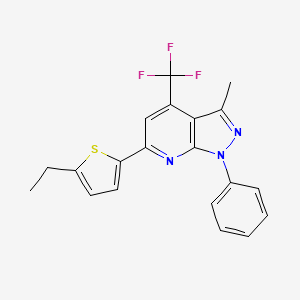 6-(5-ethyl-2-thienyl)-3-methyl-1-phenyl-4-(trifluoromethyl)-1H-pyrazolo[3,4-b]pyridine