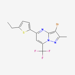 3-bromo-5-(5-ethyl-2-thienyl)-2-methyl-7-(trifluoromethyl)pyrazolo[1,5-a]pyrimidine